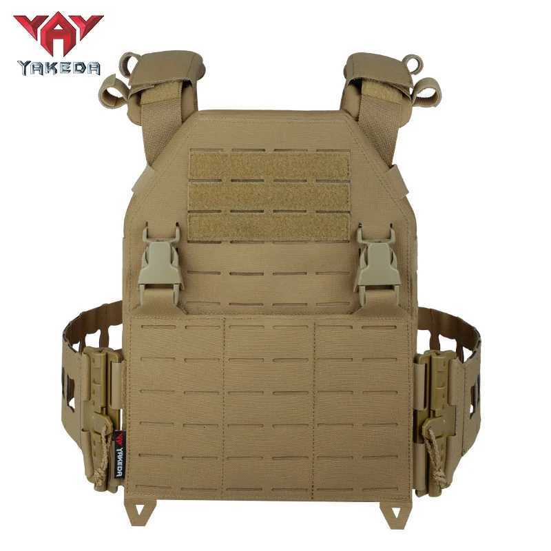 YAKEDA 500D Nylon MolLE Tactical Training Vest with PALS SystEM AdjustabLE Straps Quick-ReLEase for Hunting Z250728