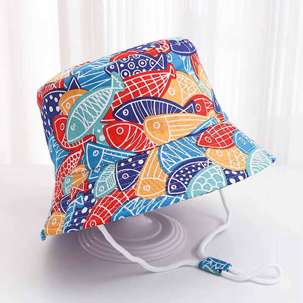 New Cotton Polyester Baby Hats Sun Shading UV Protection Kids Bucket Versatile Quick-Dry Fisherman Hat Boys Girls ddmyshoesvip
