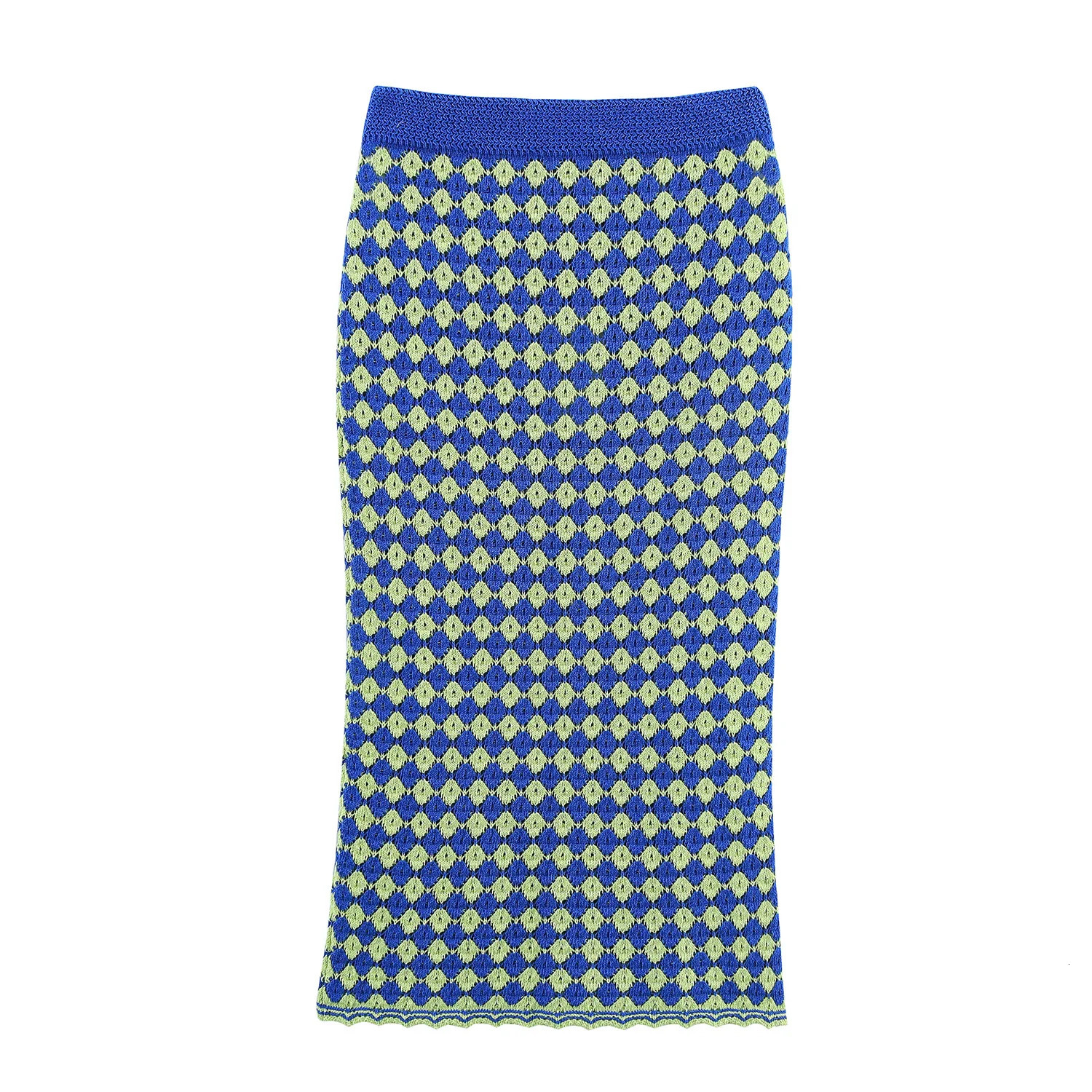 Summer Womens Two Piece Skirt Set Holiday Vacation Style Leisure Versatile Texture Knitted Short TopSkirt 250729