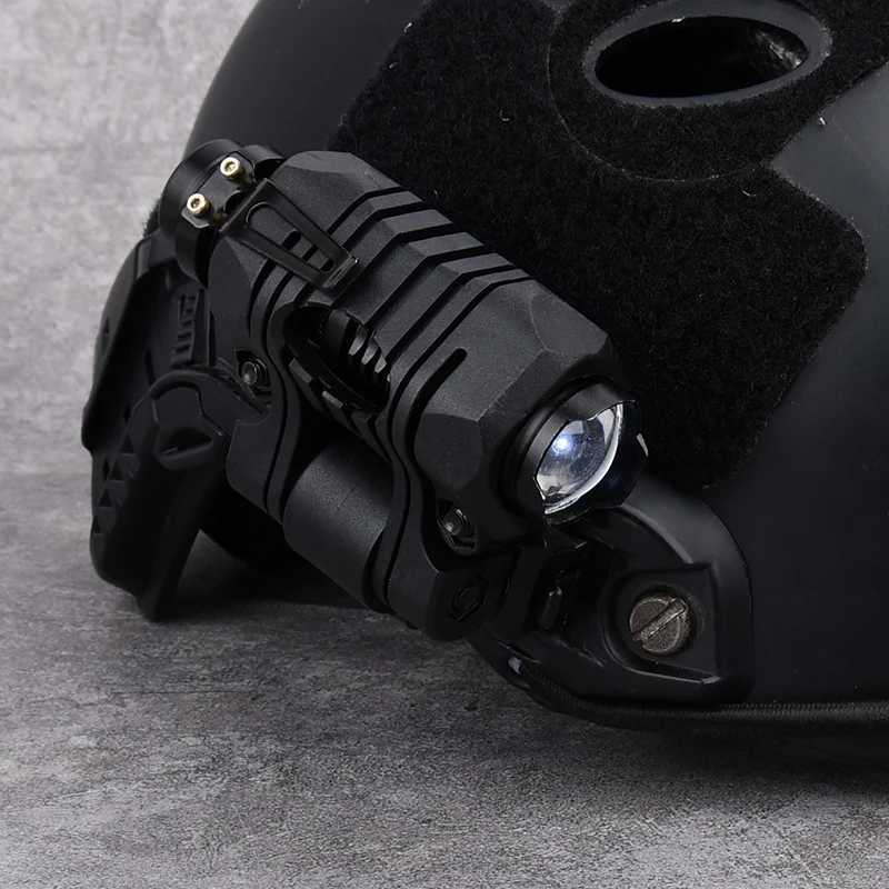 WADSN Tactical Airsoft Strobe Helmet Lamp White Scout Light Helmet Light FAST Hunting Helmet Flashlight Zoom Lantern Torch R250728