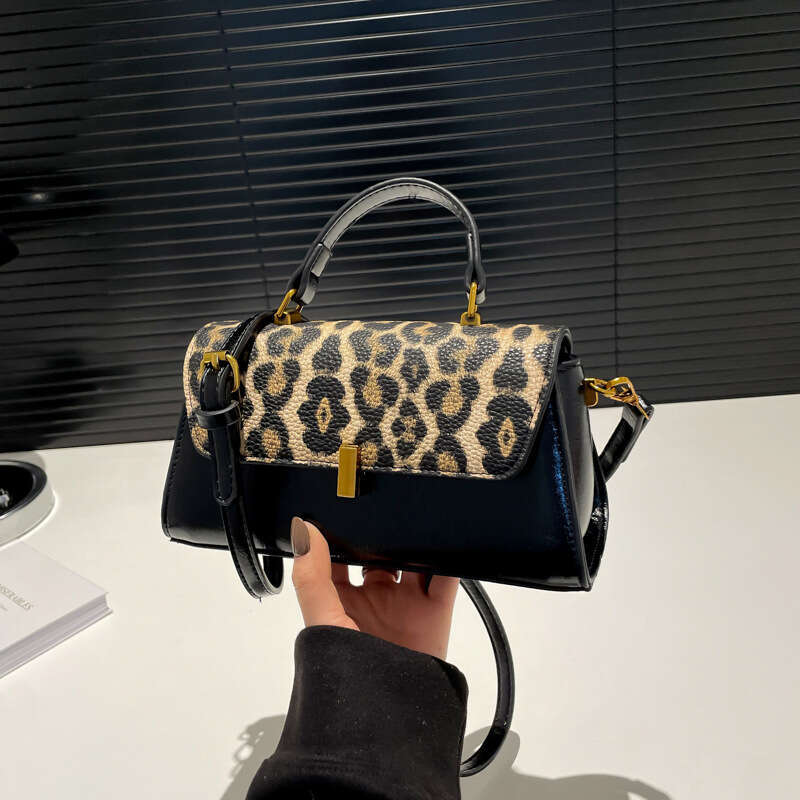 Leopard Print Commuter Fashion Trendy Handbag 2025 New Style High-end Feel Single Shoulder Crossbody Women's Bag