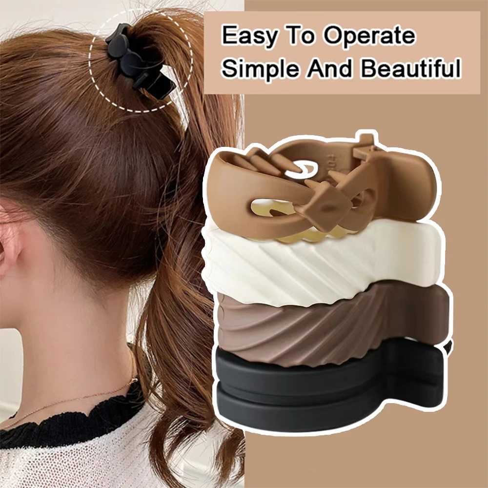 Non-Slip Frosted Hair Clips for High Ponytail - Mini Round Solid Color Multi-Style Hair Accessories for Women Z250729