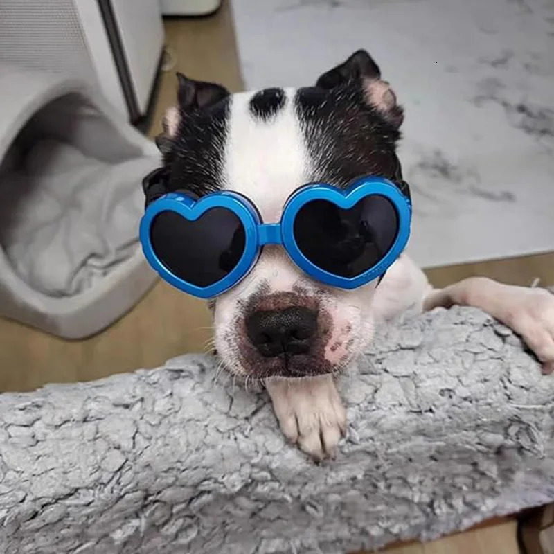 HeartShaped Adjustable Dog Goggles UV Protection Sunglasses for Small Medium Windproof Motorcycle Glasses 250729