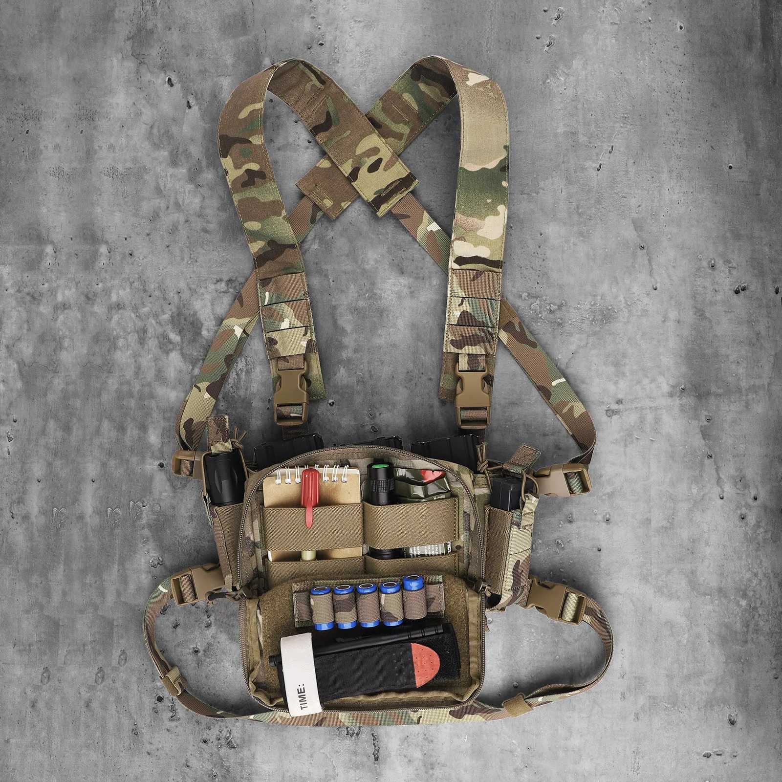 KRYDEX Tactical Flatpack D3 Backpack D3CR Chest Rig Vest Rifle AK M4 Pistol Magazine Pouch Hunting Paintball Hiking Camo Bag Z250728