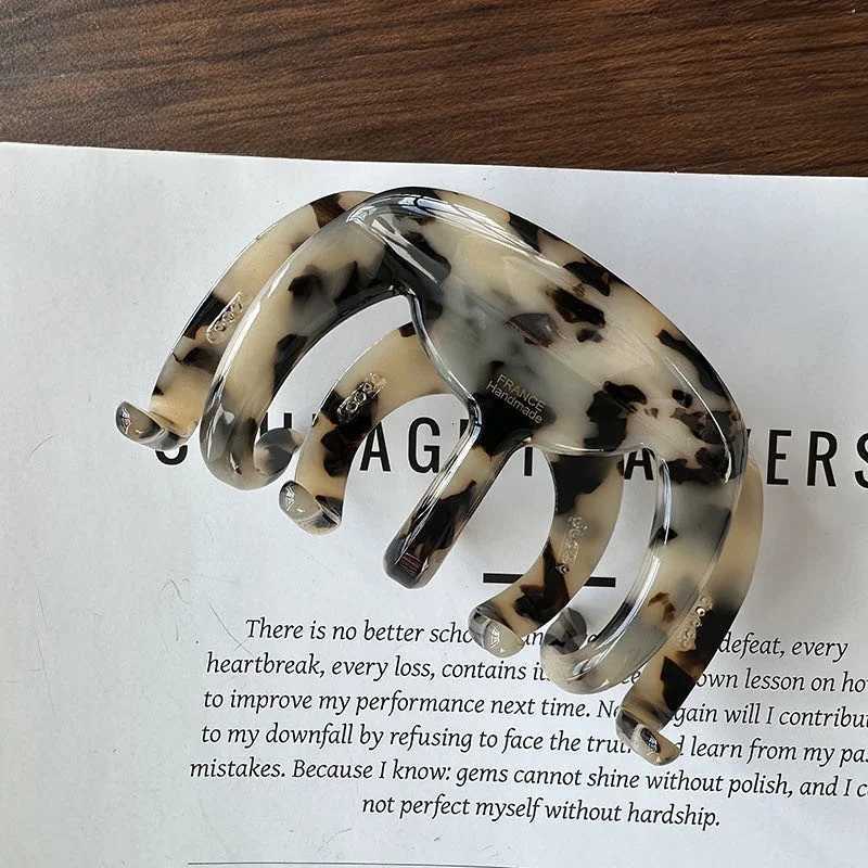 2025 French Large Thickened Acetate Hair Claw Clips Big Octopus Grab Leopard Hair Clip For Women Girls Hair Accessories Gifts Z250729