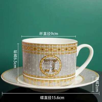 High-Quality Trendy H Home Bone Porcelain European Small Afternoon Tea Set Exquisite Coffee Cup Plate
