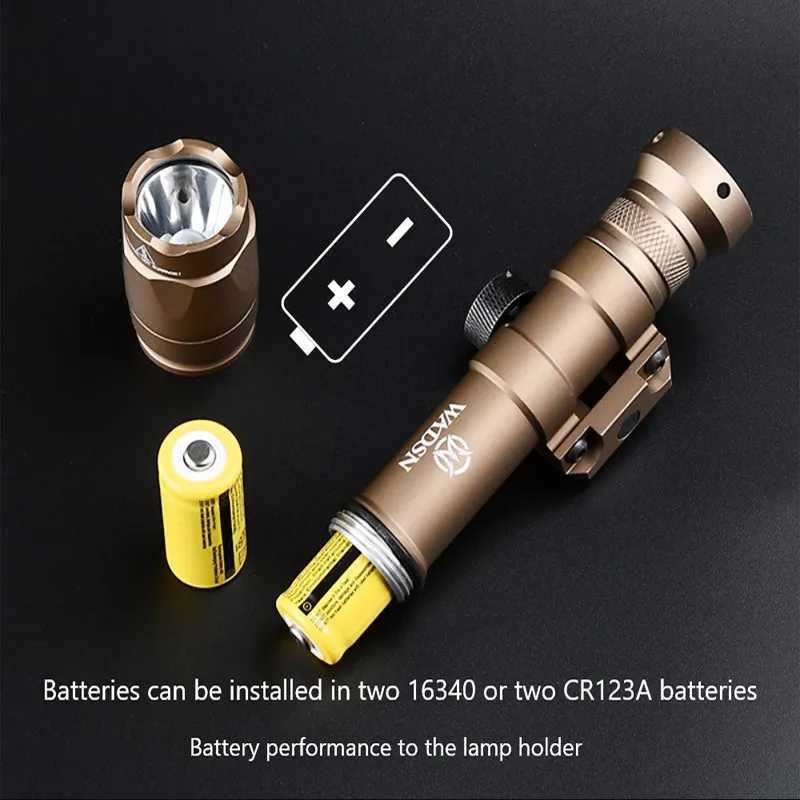 Vadsn M600W M600 Tactical Powerful Flashlight Airsoft Scout Rifle Gun Weapon Hunting Led Strobe Light Fit 20mm Picatinny Rail XJ250728