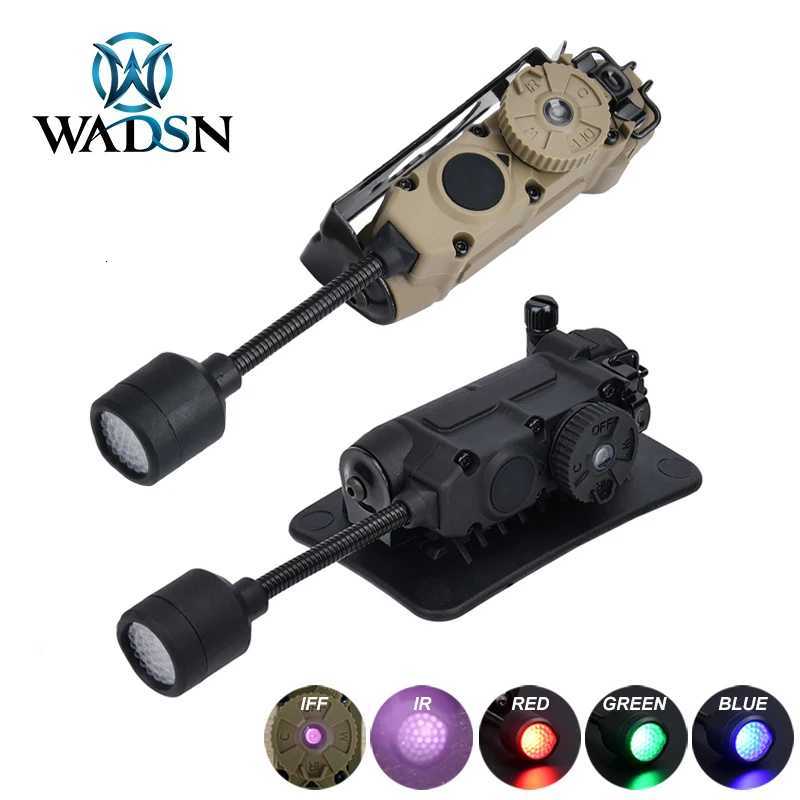Vadsn Sidewinder Tactical Helmet Strobe Light Red Green Blue White Ir Light Led If Flashlight With Stalk Arc Rail Helmet ClipXJ250728