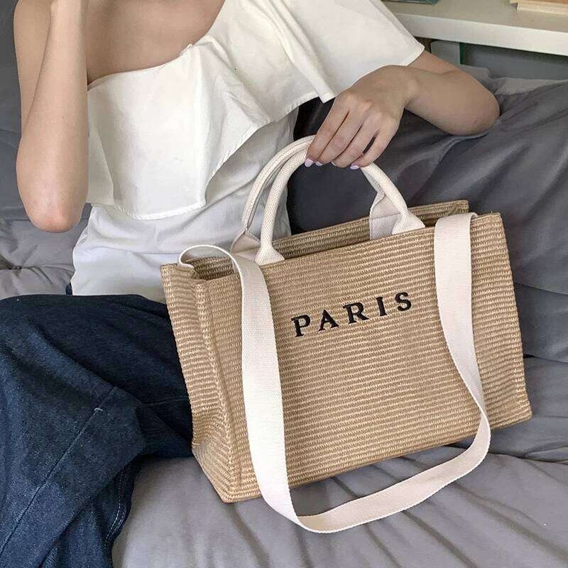 Women's Bags Designer Women's Bags Designer Bohemian Beach Staw Tote Bags Fo Women Designe Handbags Puses New In Papyus Weaving Lettes Top H