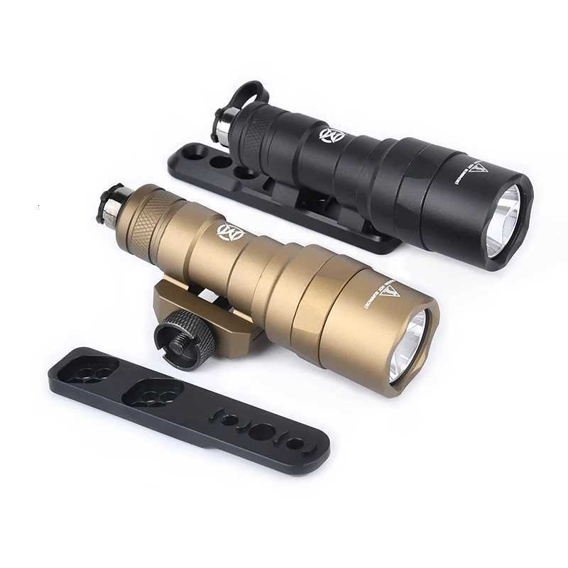 SF M300 M300C Tactical Flashlight White LED Scout Light Hunting Airsoft Weapon Accessory Offset Base for Mlok Keymod Rail XJ250728