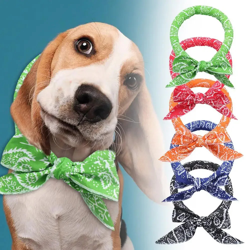 Summer Pet Cooling Ice Scarf Cool Towel Heatstroke Collar Dogs Bib Dog Supplies Adjustable K3h3 250729