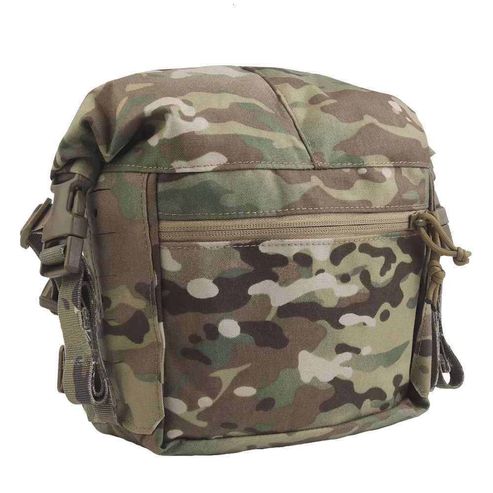 OPHIDIANTAC Double Panel Combat Chest Hanging Vest Storage Expansion Pack Internal Elastic Storage Bag Open Pocket Molle System Z250728