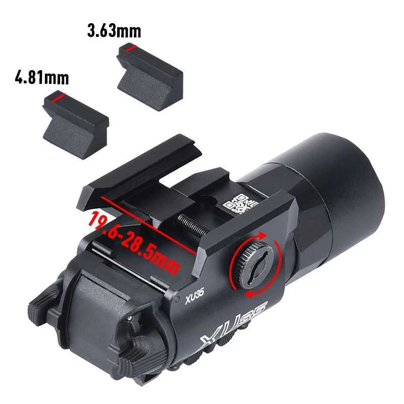 WADSN Tactic X300 X300U Metal Hanging Pistol Flashlight Strobe LED Fits 20mm Rail Airsoft X300-B X300U-B XU35 Hunting Gun Light R250728