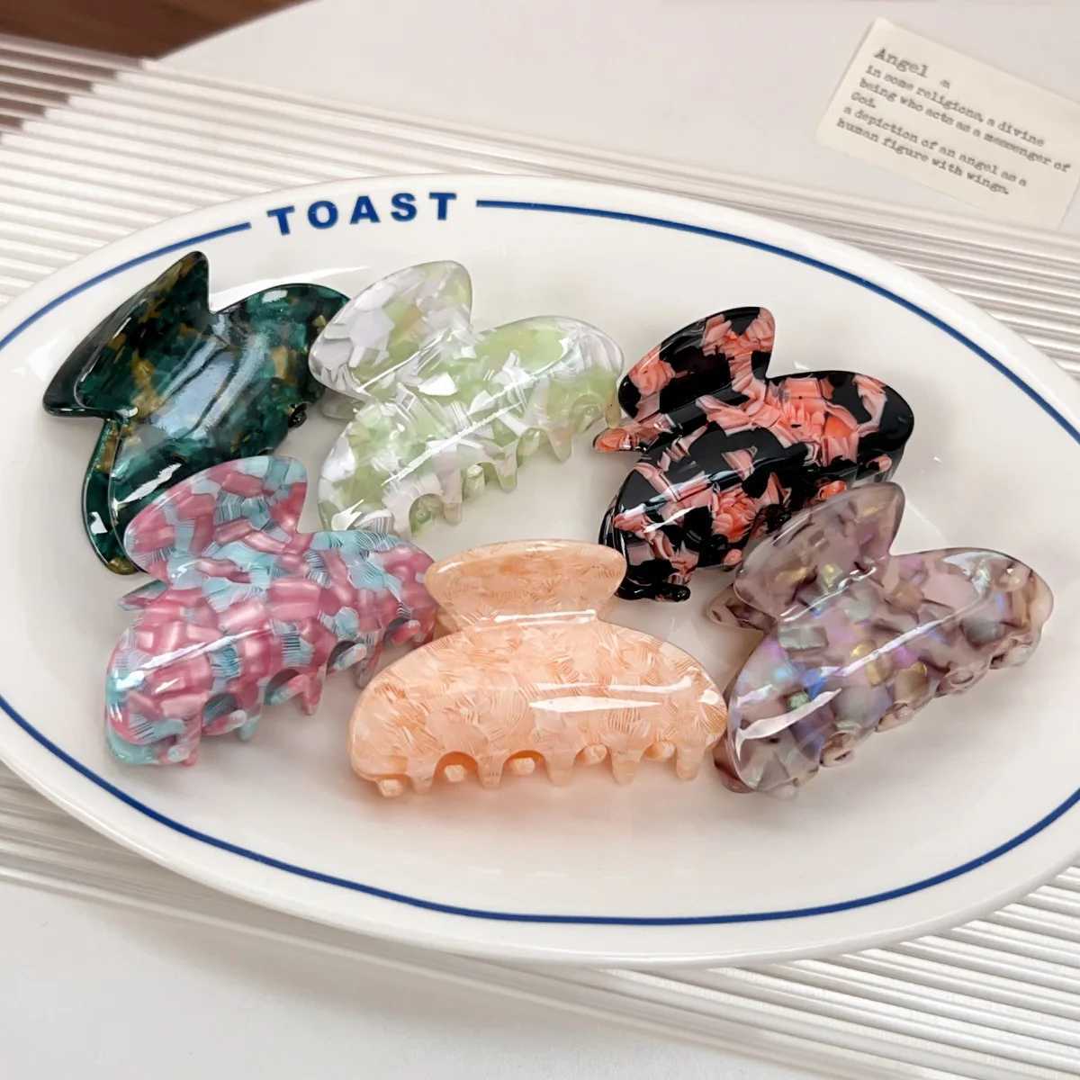 Small Size Leopard Print Acrylic Hairpins Hair Clips Crab Hair Claws For Women Girls Hair Accessories Headdress Party Gifts Z250729