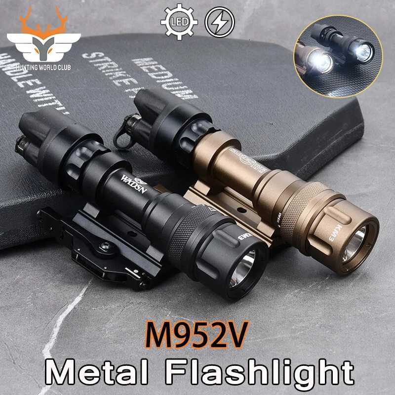 WADSN Metal M952V Tactical Airsoft Flashlight White Hunting Scout Light 400 Lumens LED Strobe Weapon Light With QD MountXJ250728