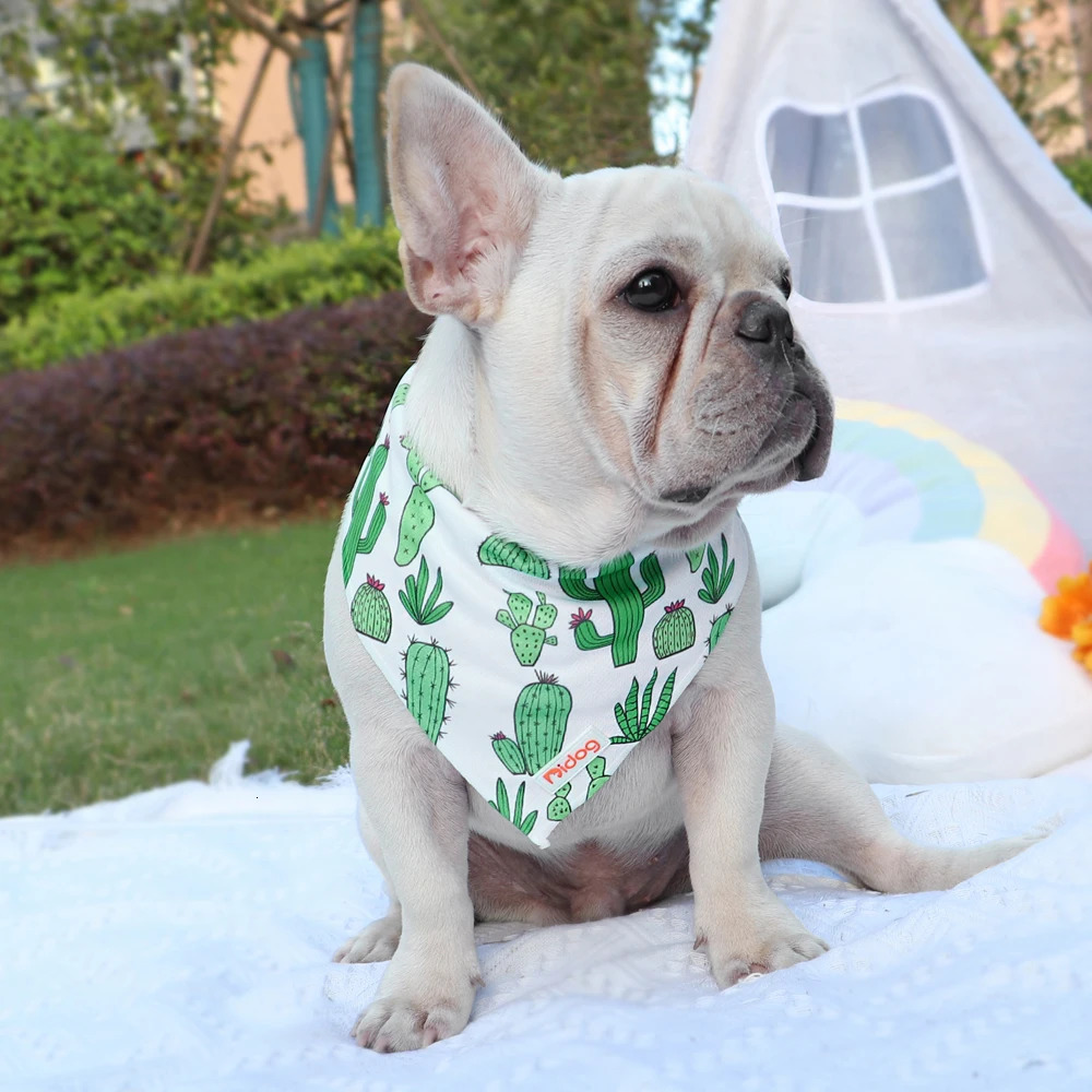 Soft Cotton Dog Bandana Scarf Cute Print Pet Cat Collar Scarves Triangular Bandage For Small Medium Dogs Cats Accessories 250729