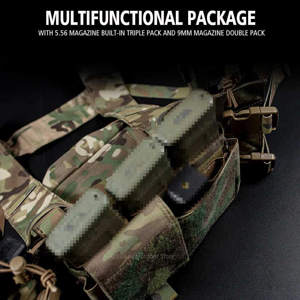 MK4 Militar Hunting Vest Modular Lightweight MOLLE Tactical Chest Rig for Outdoor CS Airsoft Combat Paintball Shooting Z250728