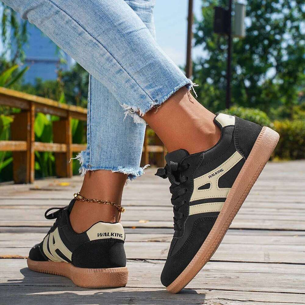 2025 New Ladies Black Sneakers Soft-soled Comfortable Women Leisure Joker Walking Shoes Tenis Feminino Zapatillas Mujer