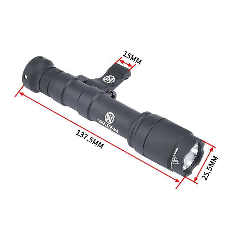 WADSN M600 M640C Tactical Flashlight 800 Lumens White LED Scout Light Fits 20mm Picatinny Rail Hunting Weapon Airsoft Accessory XJ250728
