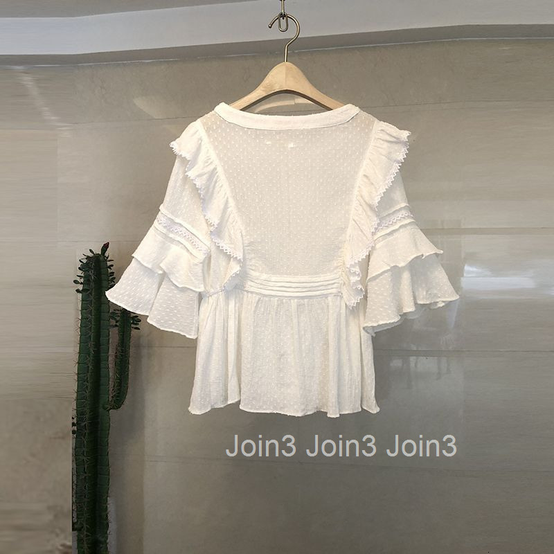 2025 Summer New Korean Fashion Fairy Ruffle Princess Elegant Top Patchwork Shirt for Women Gentle Style