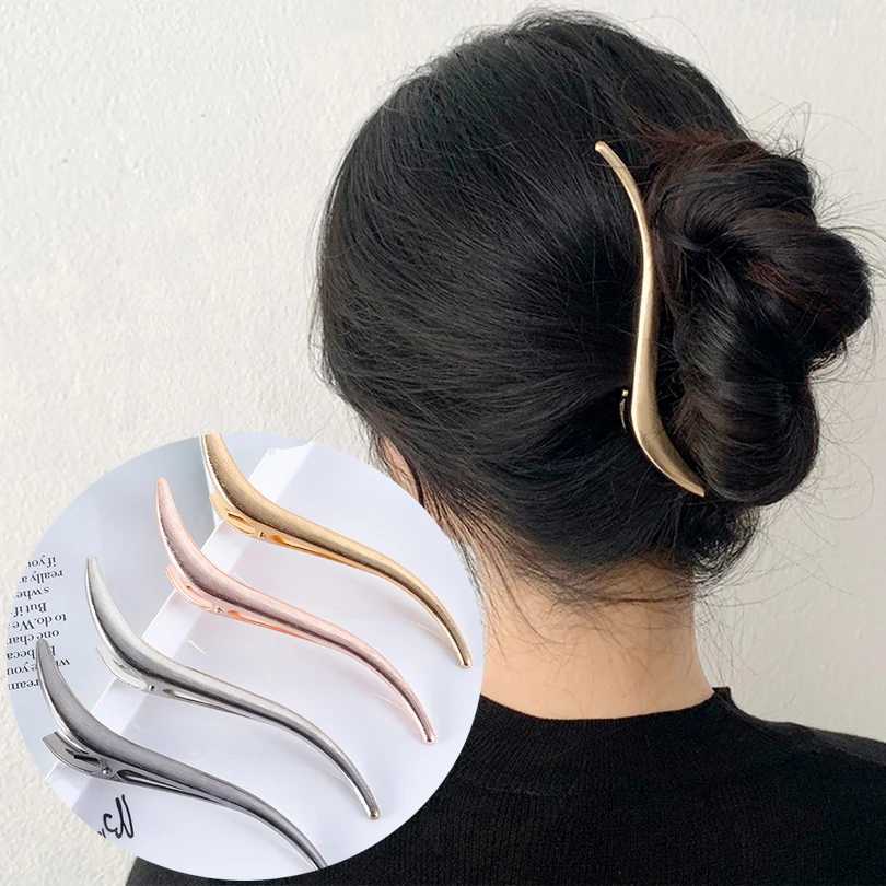 Solid Alloy Hair Claw Barrettes Metal Hairpins Crab Duckbill Hair Clips for Women Girls Bow Hair Accessories Ponytail Hair Accessories Z250729