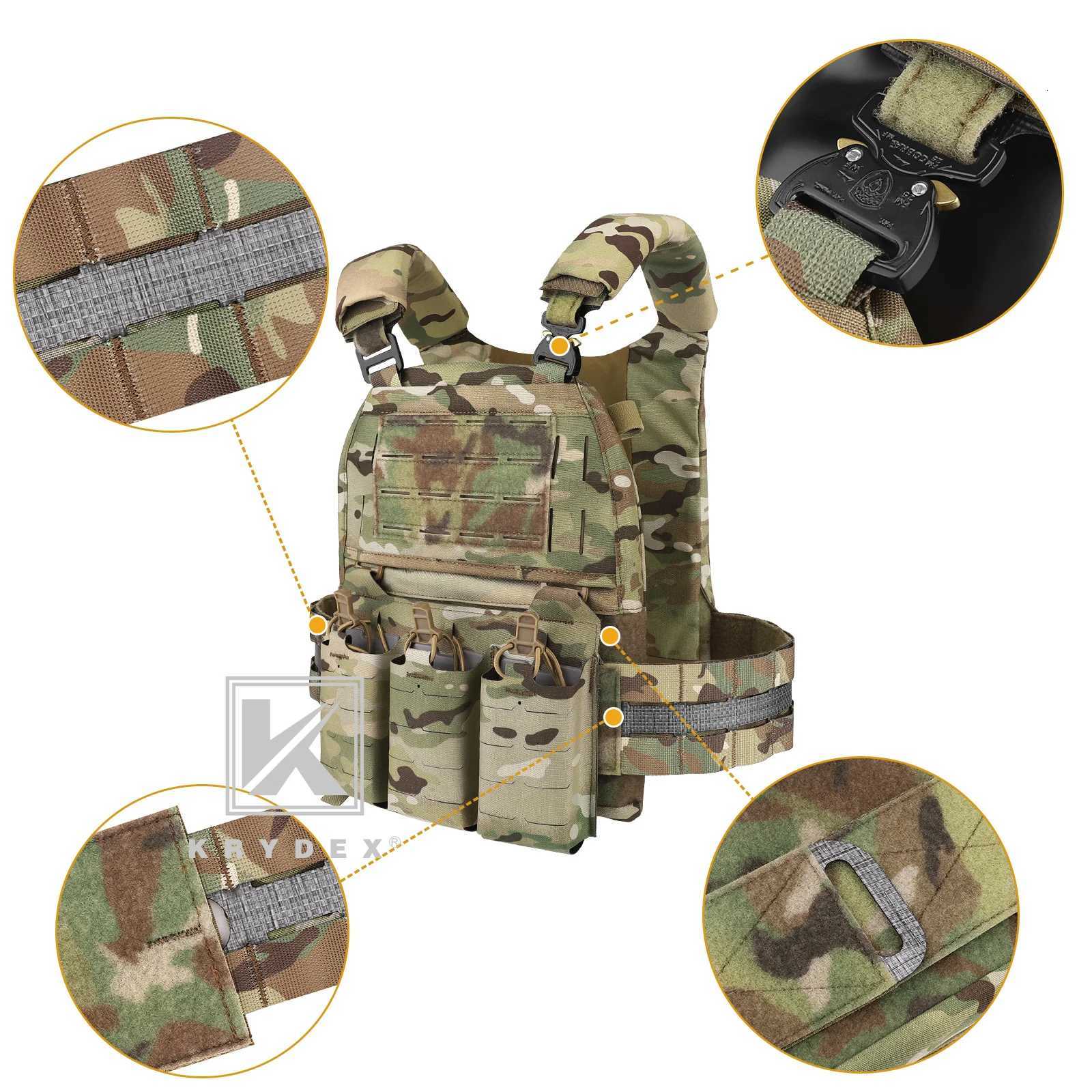 KRYDEX FCPC V5 Plate Carrier Tactical Vest Front TripLE Mag Pouch Tegris CummeRBund with pack Full Set Vest Z250728