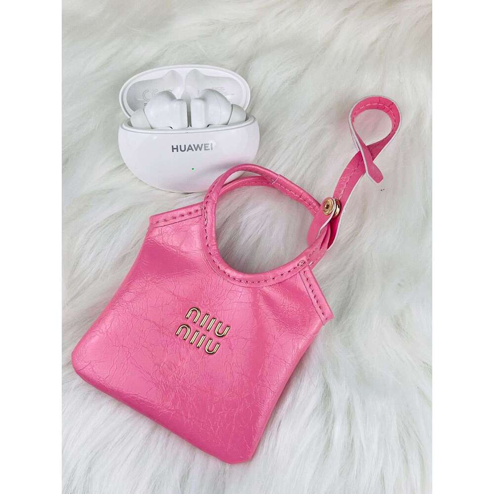 Creative Niche Hanging Decoration Mini Bucket Bag Pendant Stone Pattern Miu Classic Japanese Korean Style