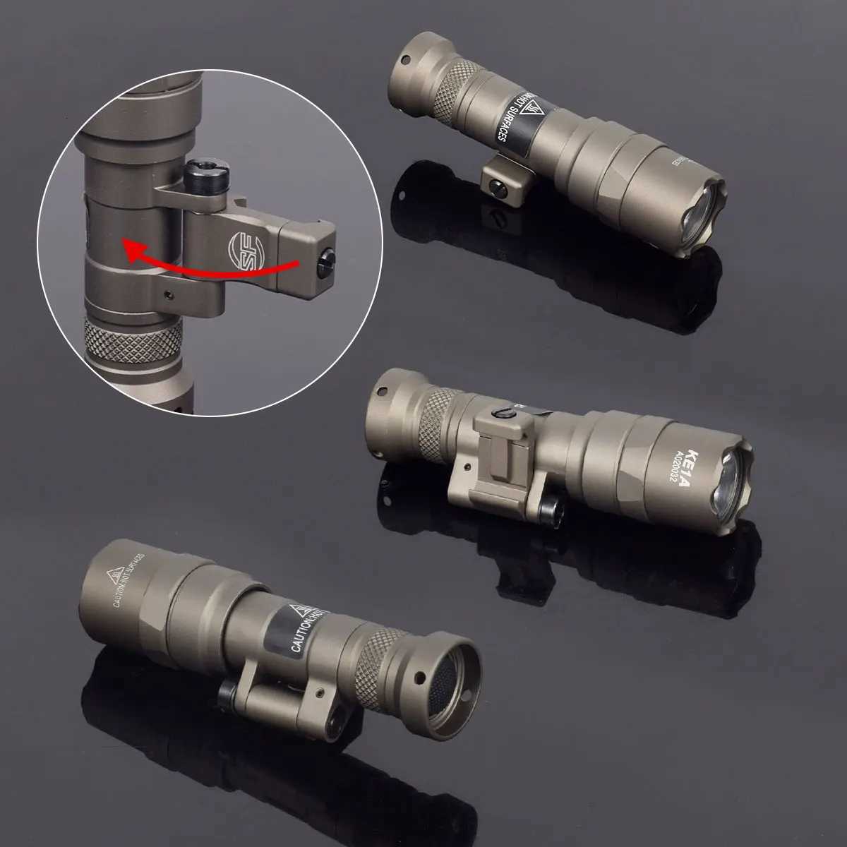 M340V M600 M640 M640V SF Tactical LED Flashlight Strobe Scout Light 20mm Picatinny Rail Mount Airsoft Hunting Lamp XJ250728