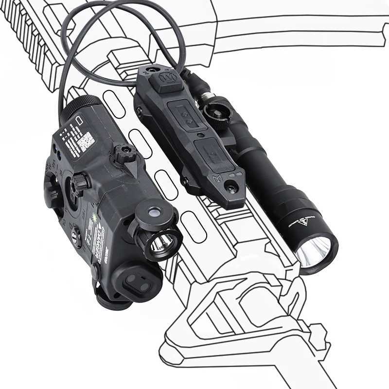15 Green Red Dot Laser M300 M600 Airsoft Tactical Flashlight Weapon Light Dual Control Remote Switch XJ250728