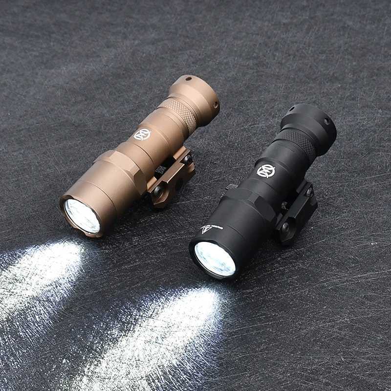 Vadsn Metal M300 Mini Flashlight M300 Outdoor Hunting Airsoft Scout Light Tactical M300B White Led Light Spotlight Fit 20mm Rail R250728
