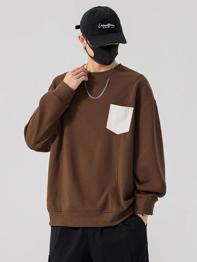 Korean Style Mens Sweatshirts Big Size 6XL 7XL 8XL Spring Autumn Sportswear ONeck Long Sleeve Loose Hoodie Basic Pullover Tops 250729