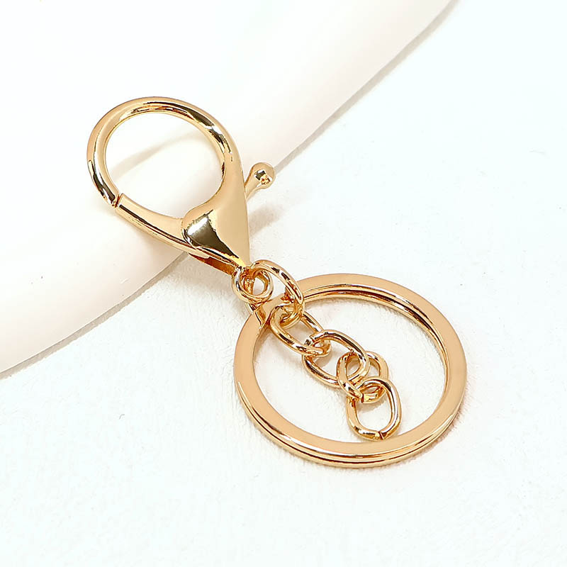 Factory Supply 30# Lobster Buckle 4 Section Chain Keychain products can be wholesale wire ring