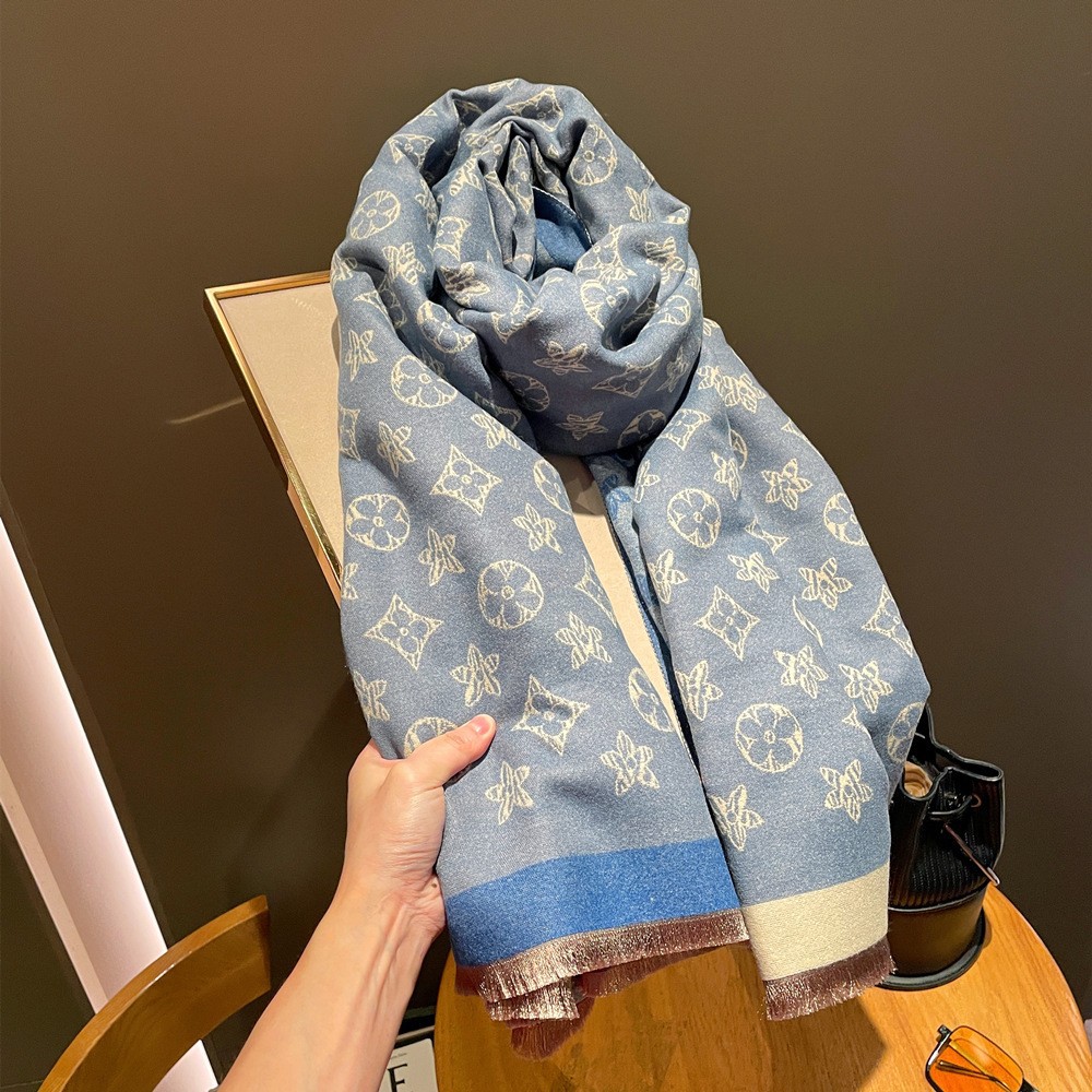 Long-flowered shawl dual-use female autumn and winter warm cape long and thick neck elegant 2025