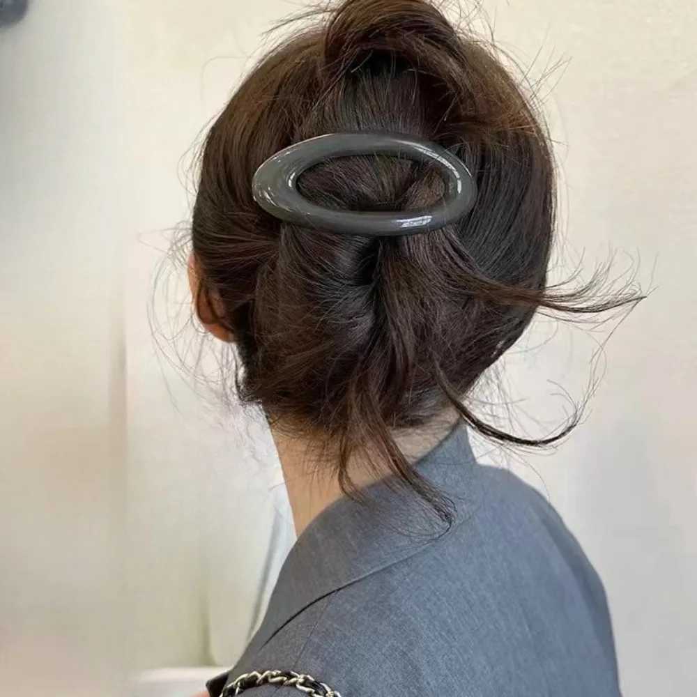 Korean Big Spring Hair Claw Clips Women Metal Jelly Ponytail Holder Hairpin Barrettes Fashion Girls Hair Accessories Hairgrip Z250729