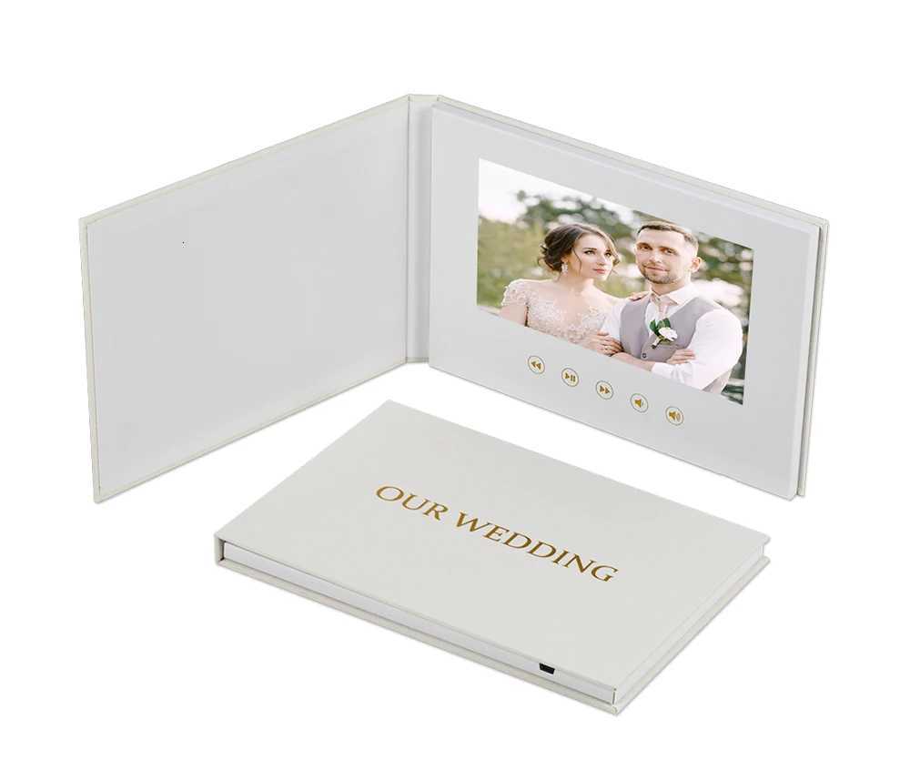 Luxury Linen Bound Video Book Wedding Video Album Up to 3 hours of video 7 IPS Display 4GB of memory and Rechargeable Battery Z250729