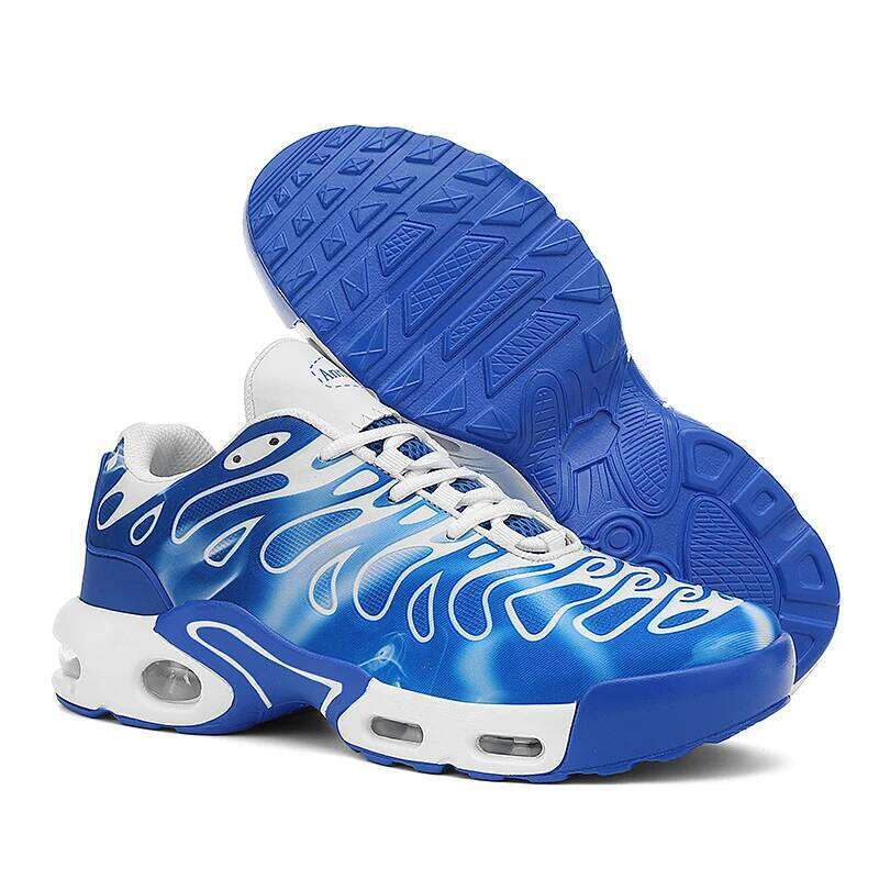 2025 Men's Striped Fashion Sneakers Comfortable Thick Sole Trendy Outdoor Air Cushion Running Shoes Plus Size 39-46