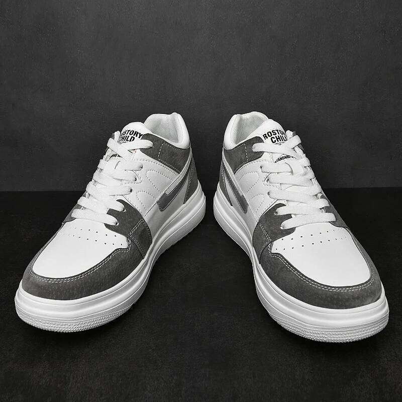 Genuine Leather height increasing elevator men Woman increase 6cm 8cm man sneakers sport shoes casual