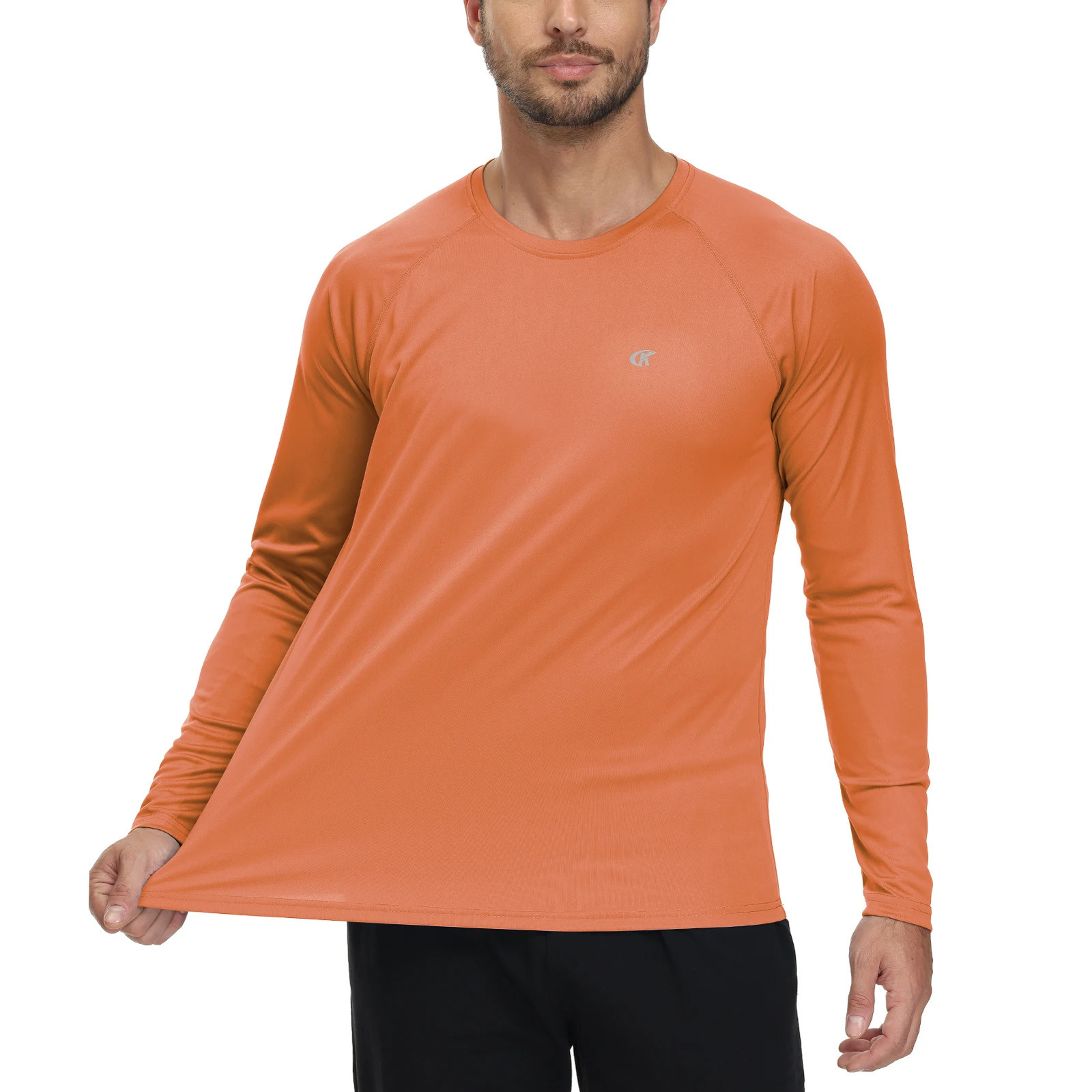Men UPF 50 Long Sleeve TShirt Rash Guard Breathable Tops Pullover Shirt for Sport Fishing Hiking Workout Outdoor Beach 250729