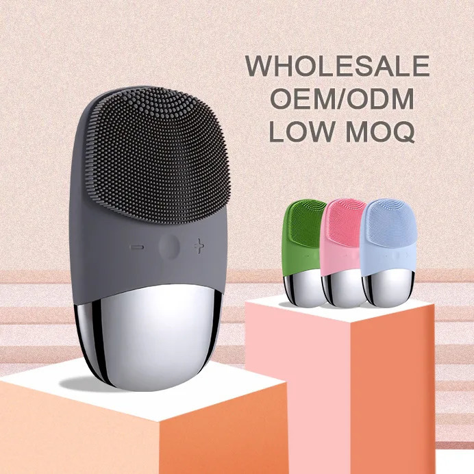 Manual Electric Facial Cleansing Brush Silicone Sonic Face Cleaner Deep Pore Cleaning Skin Massager Face Cleansing Brush Device 250726
