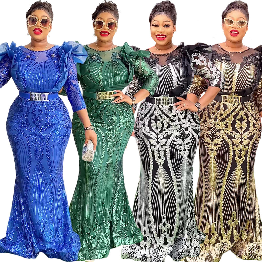 Womens Plus Size Christmas Halloween Party Evening Dress Sequin New Style 241017