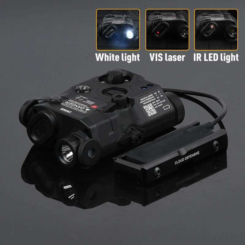 Airsoft Tactical Wadsn IR Fill Light Red Green Blue Dot PEQ15 Laser Strobe White LED Hunting Scout Light Fixed Mount Switch PEQXJ250728