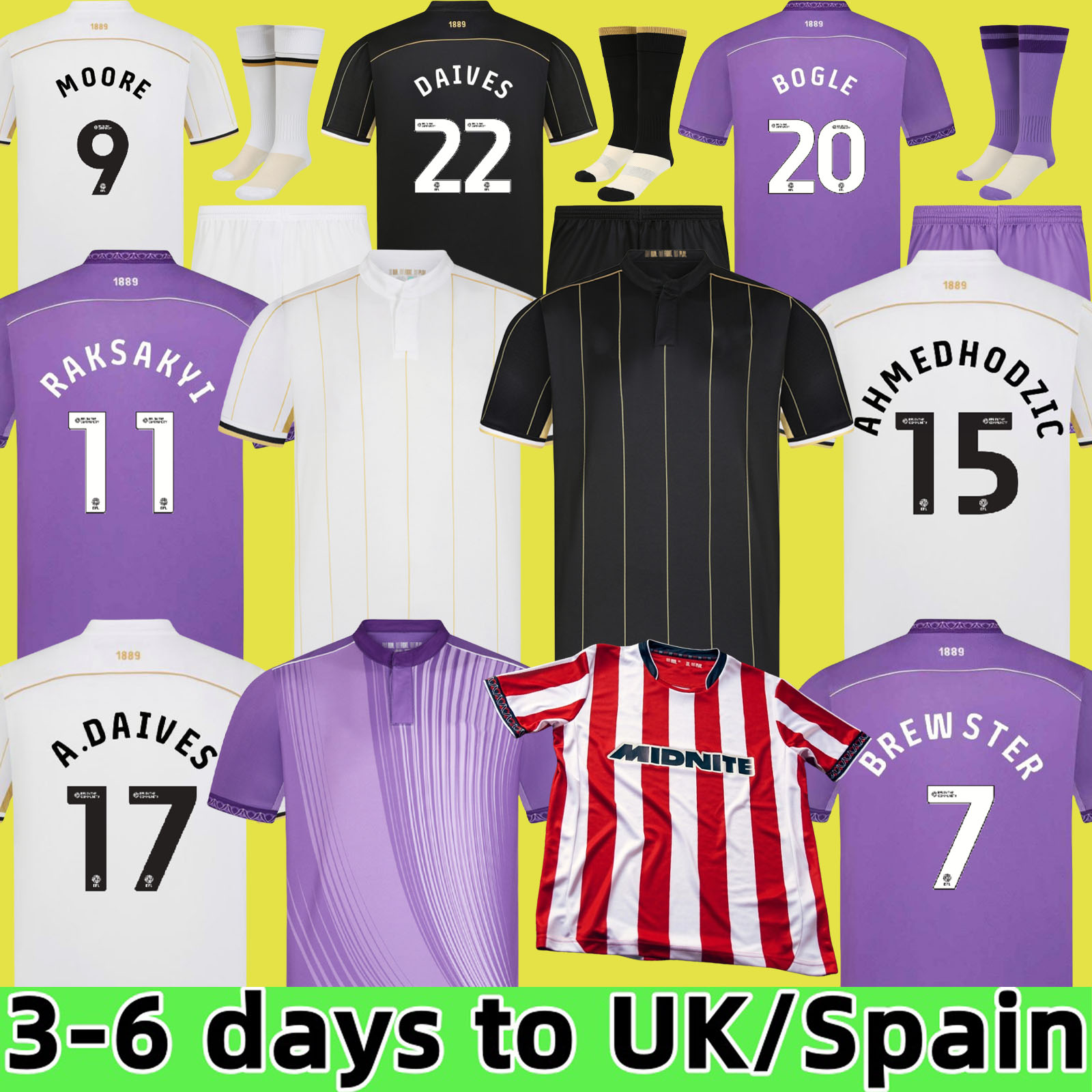 24 25 26 sheffield unitedfootball kit football shirts 2024 2025 2026 soccer jerseys Snake Chinese New Year men Kids kit set tops AHMEDHODZIC HAMER SOUZA DAVIES BOGLE