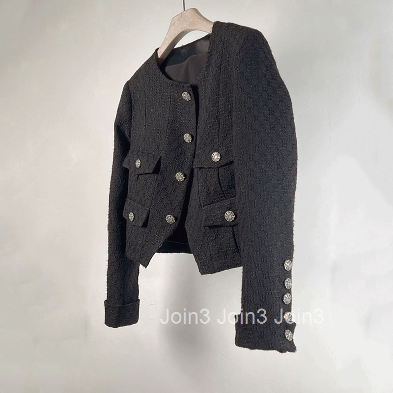 Fashionable and Elegant French Style Tweed Jacket for Women Spring and Autumn New Slim Fit Short Pocket Coat