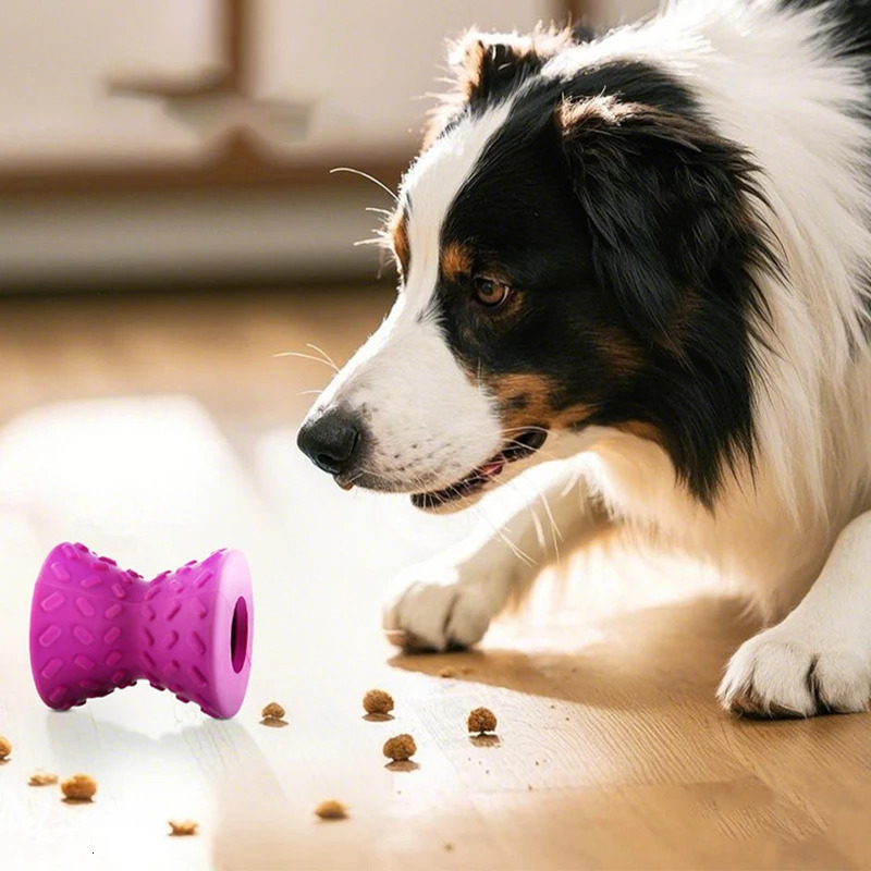 Rubber Durable Dog Chew Toys Interactive Pet Leaking Food for Small and Large Dogs Bite Resistant Puppy Teeth Cleaning Toy 250729