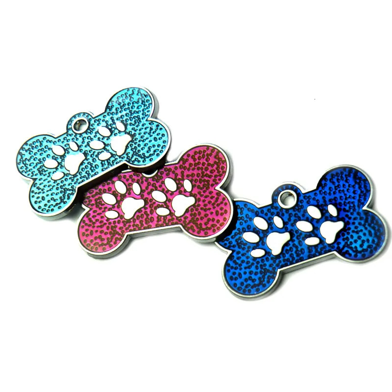 Bone Identity Card 20pcs Personalized Dog Plate Supplies Customized Laser Cat Puppy Name Phone Lable Dog Accessories 250729