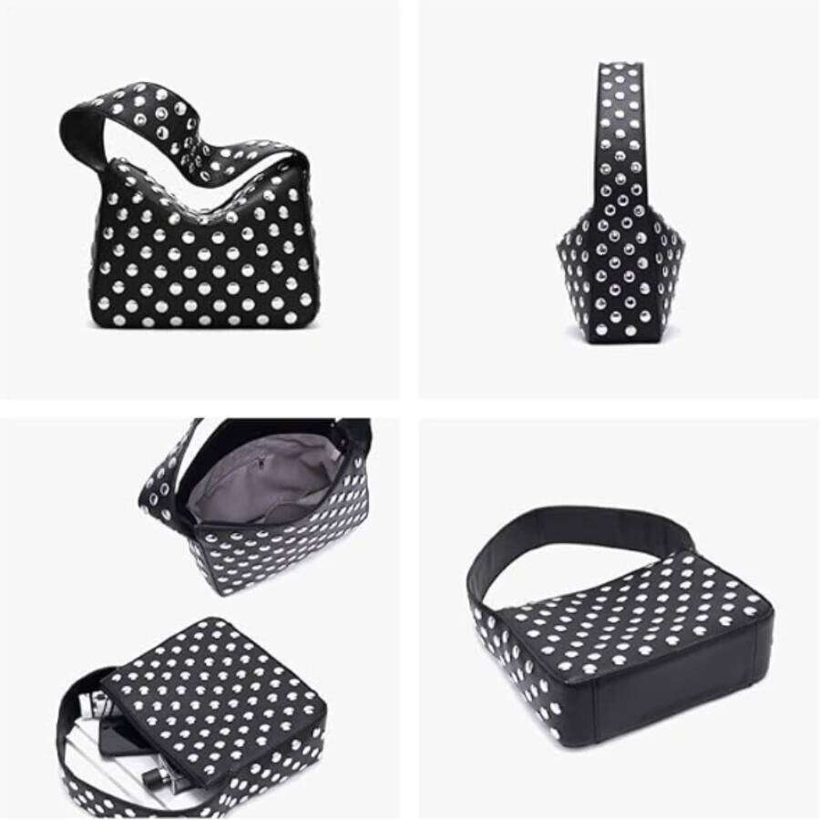 Women's Bags Designer Women's Bags Designer Studded Purses Y2k Shoulder Bag Punk Women Small Shouder Purse Vegan Leather Designer Handbags S