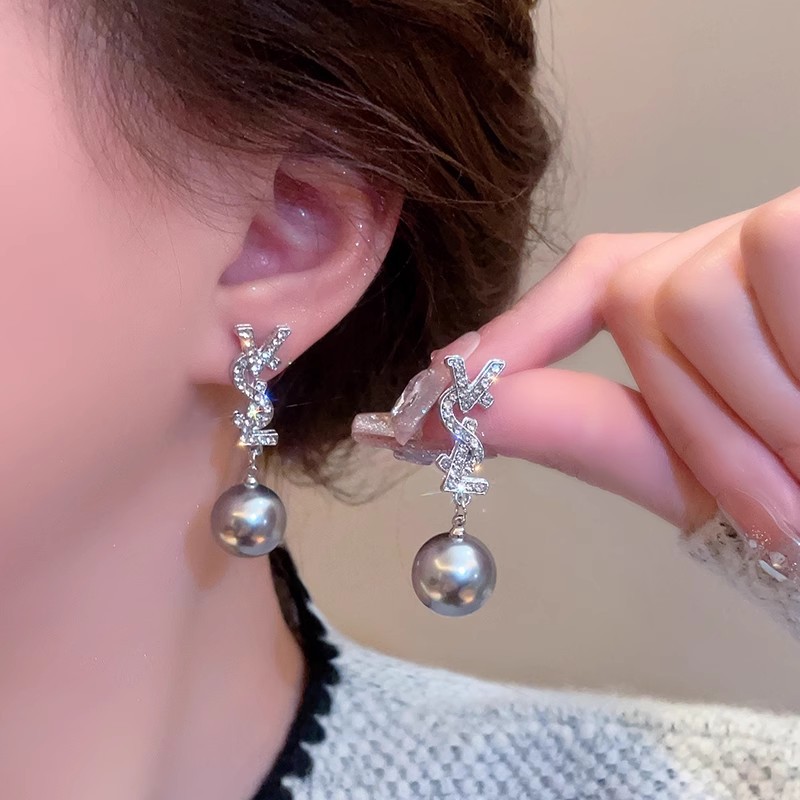 925 silver needle pearl earrings new style burst of high quality temperament small fragrance wind earring earrings wholesale