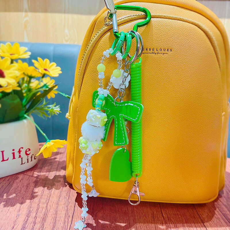 Ins Style New MIU Series Fresh Pendant Fashion Summer Woven Bag Decoration Keychain