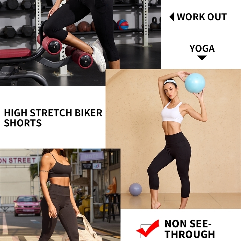 High Waisted pants For Women With Pockets Tummy Control No See Through Workout Running Yoga Athletic Push Up Gym Leggings y250725