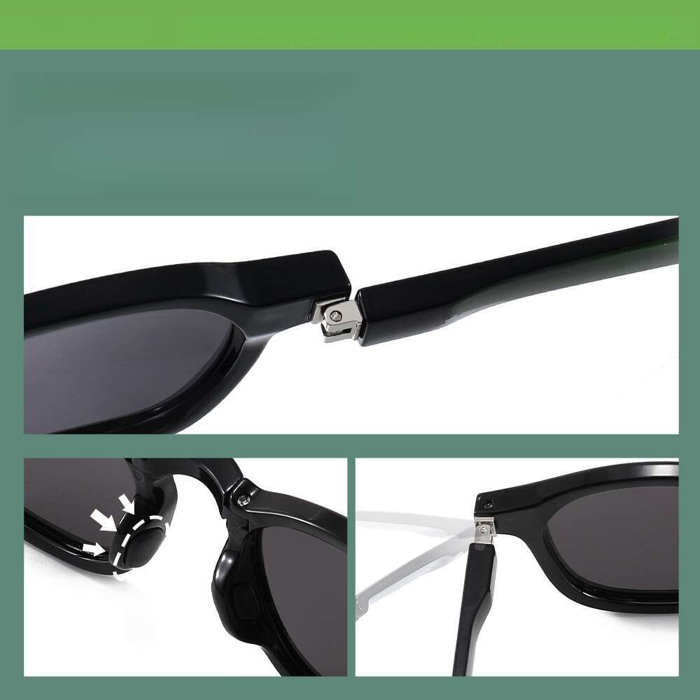 DHcollections Foldable Polarized Sunglasses - UV400 Protection, TR90 Frame, Portable Oval Shades for Men & Women (6 Colors)